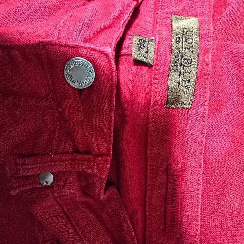Judy Blue High Rise Tummy Control Skinny Jeans Deep Red 5/27 - Picture 5 of 6